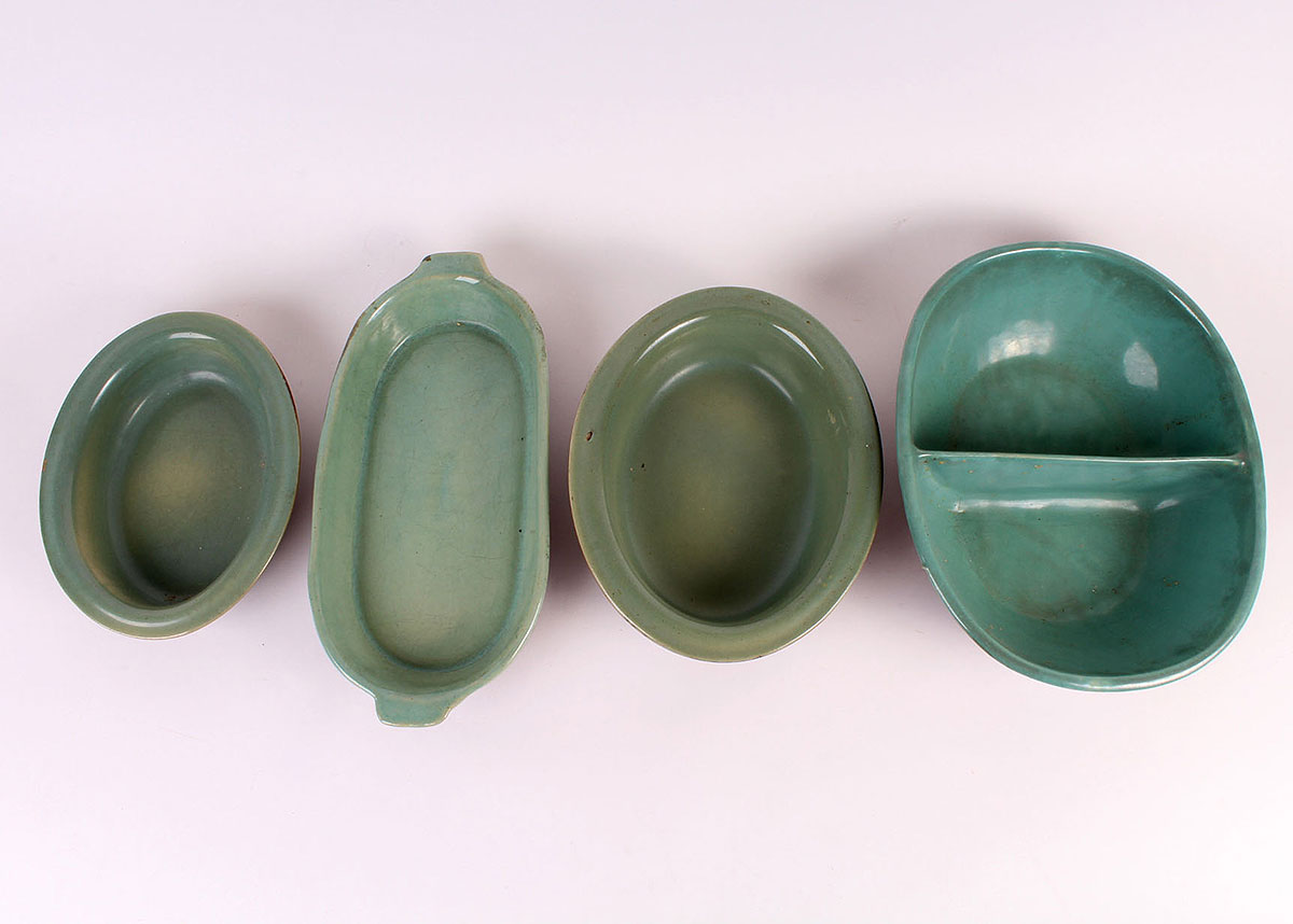 Turquoise and Brown Stoneware Set