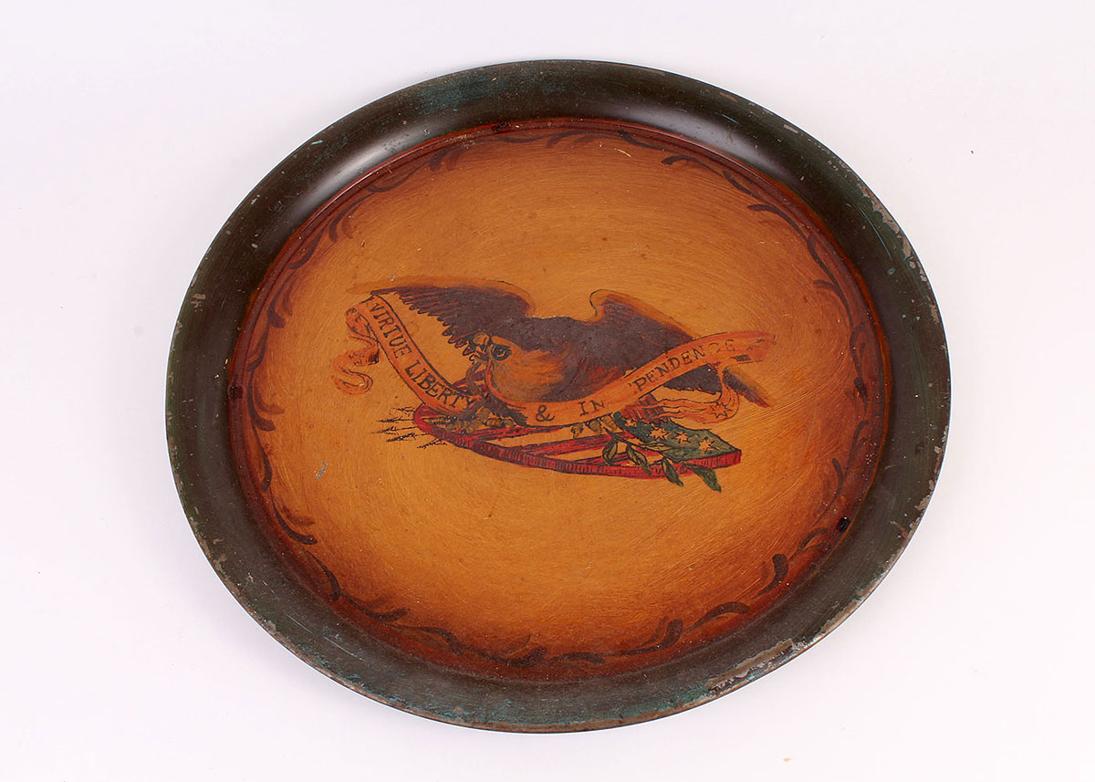 Hand-Painted Vintage Americana Tole Tray