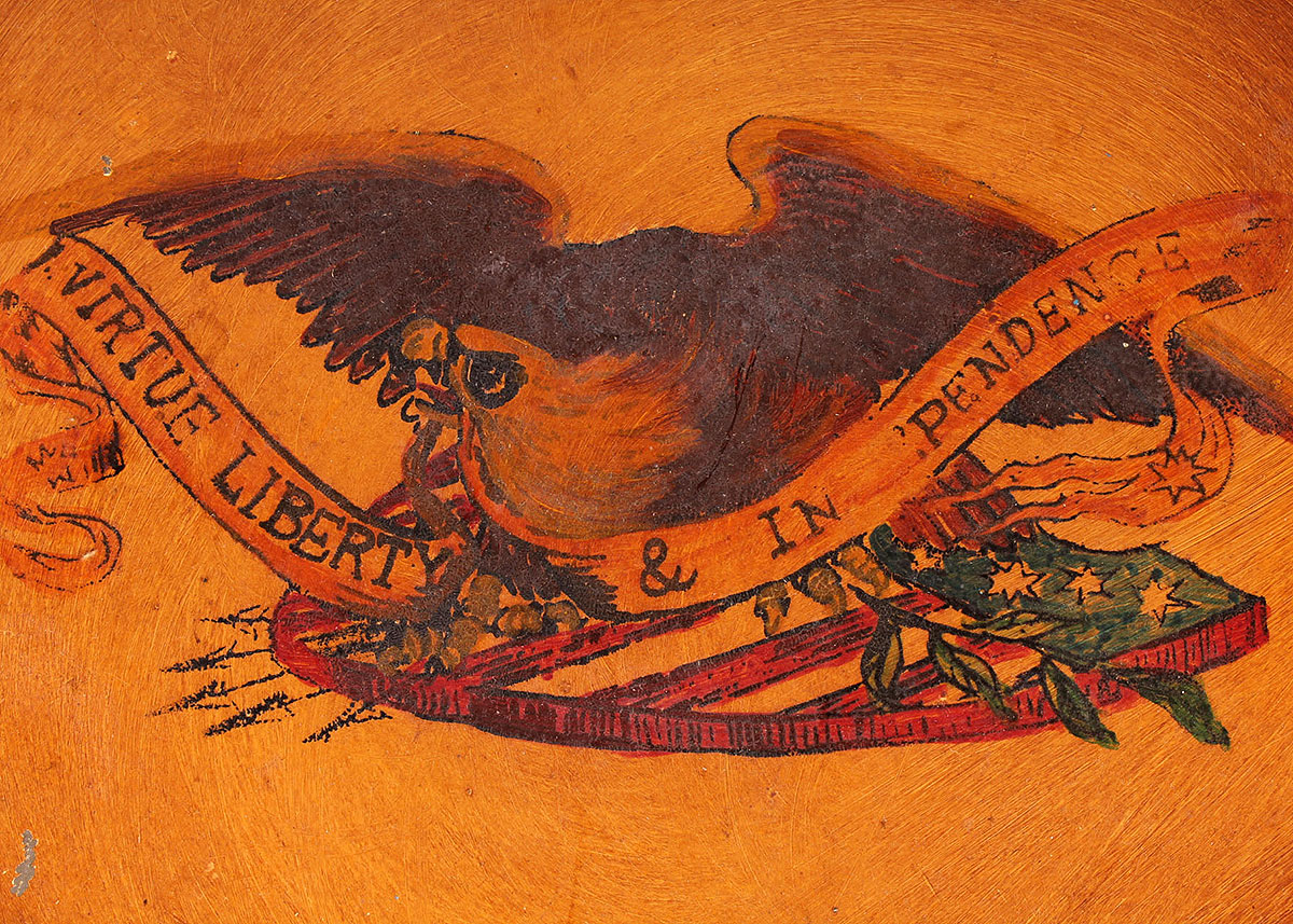 Hand-Painted Vintage Americana Tole Tray