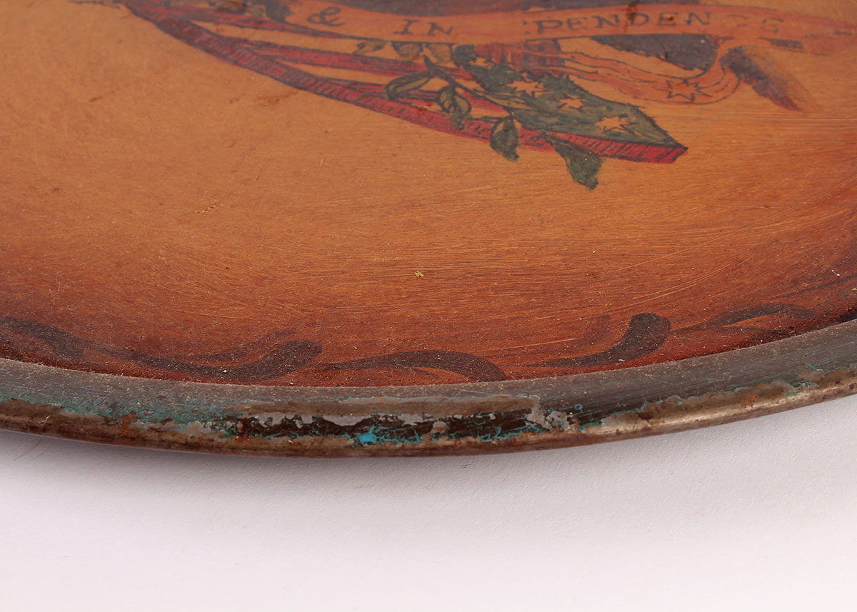 Hand-Painted Vintage Americana Tole Tray