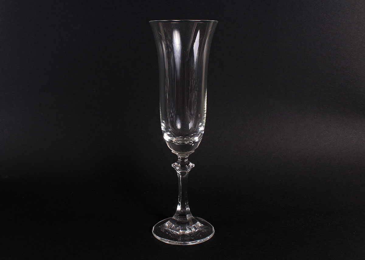 Two Crystal Champagne Glass Sets