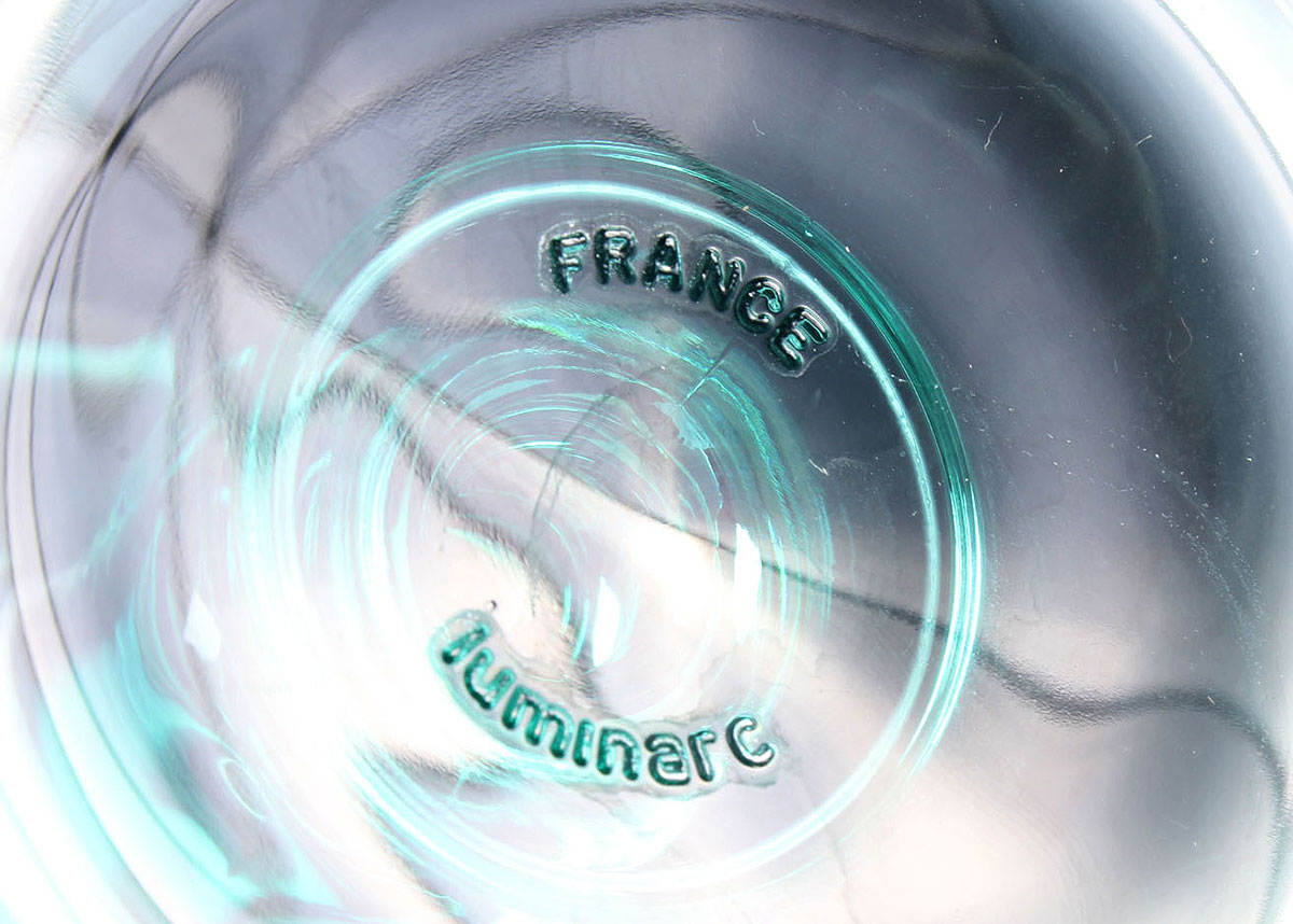 Nine Vintage Turquoise Glass Goblets