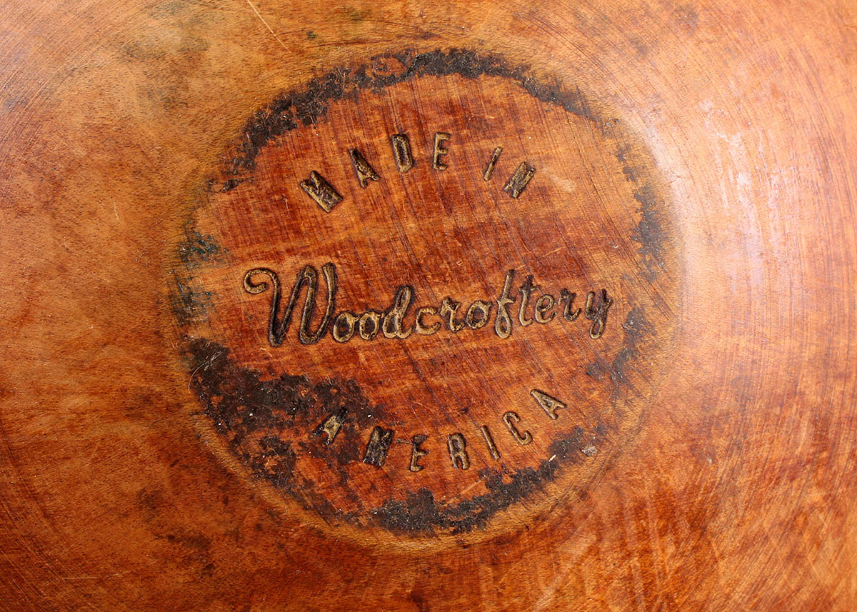 Vintage Woodcroftery Wood Salad Bowl