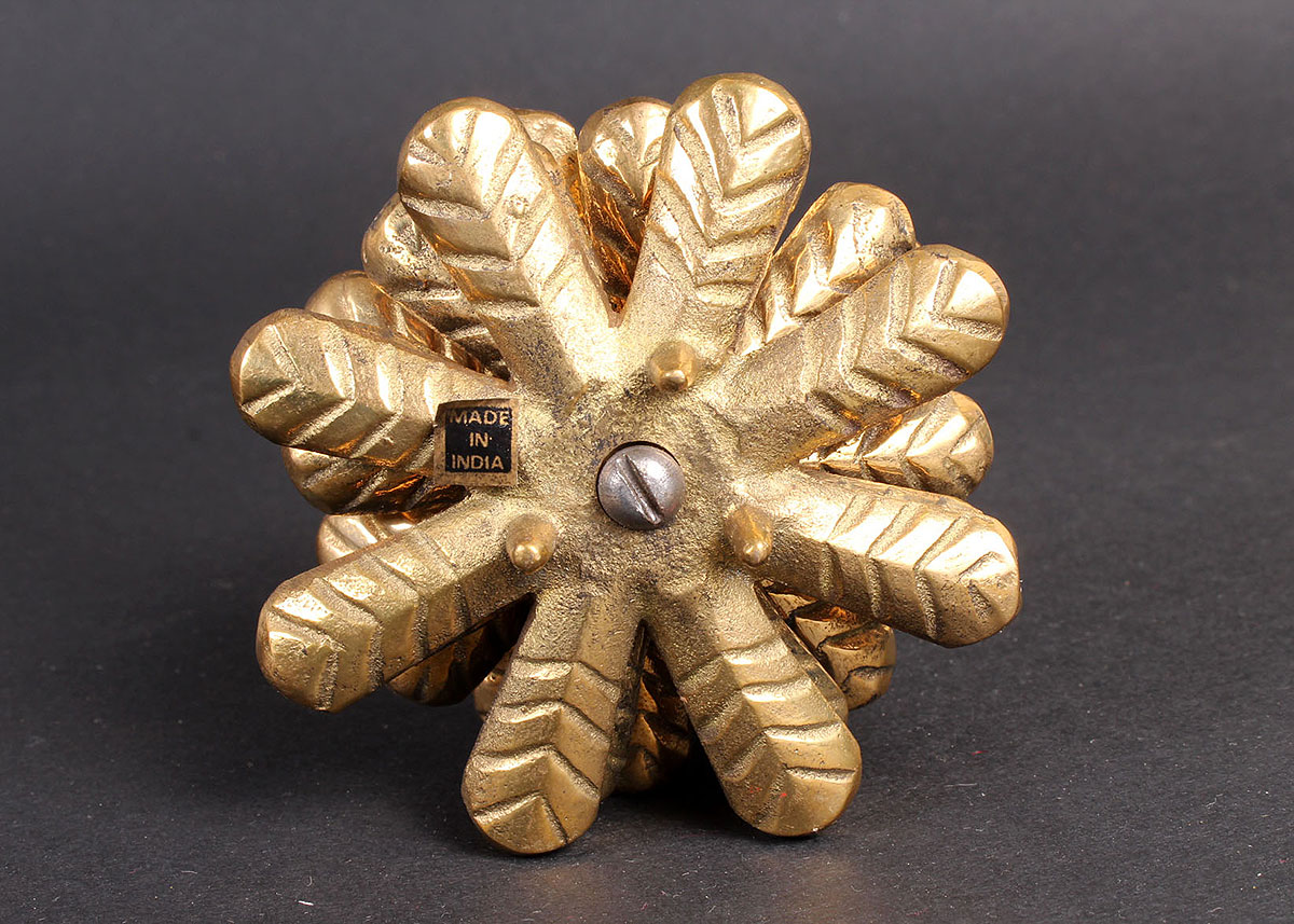 Eight Vintage Brass Pinecone Votives