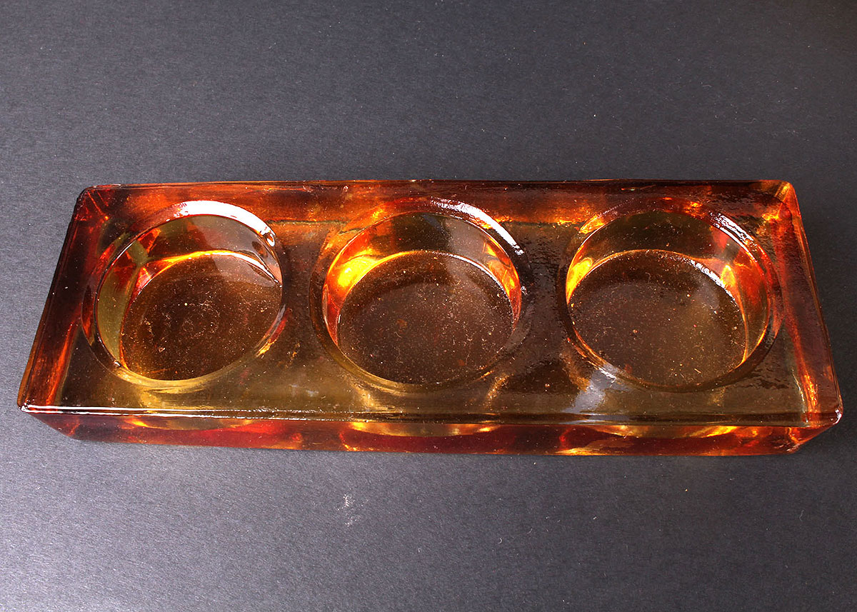 Amber Glass Votive and Vase Assortment