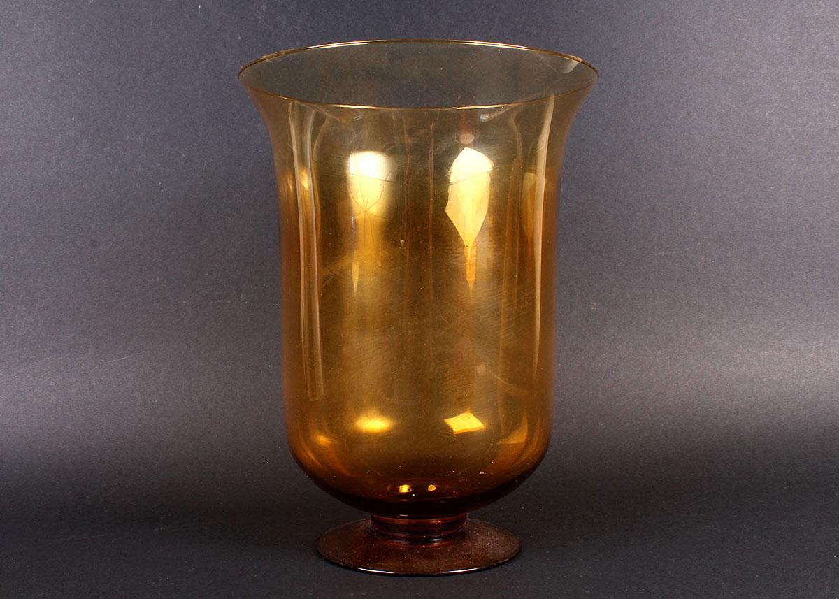 Amber Glass Votive and Vase Assortment