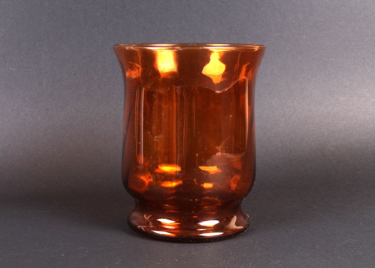 Amber Glass Votive and Vase Assortment