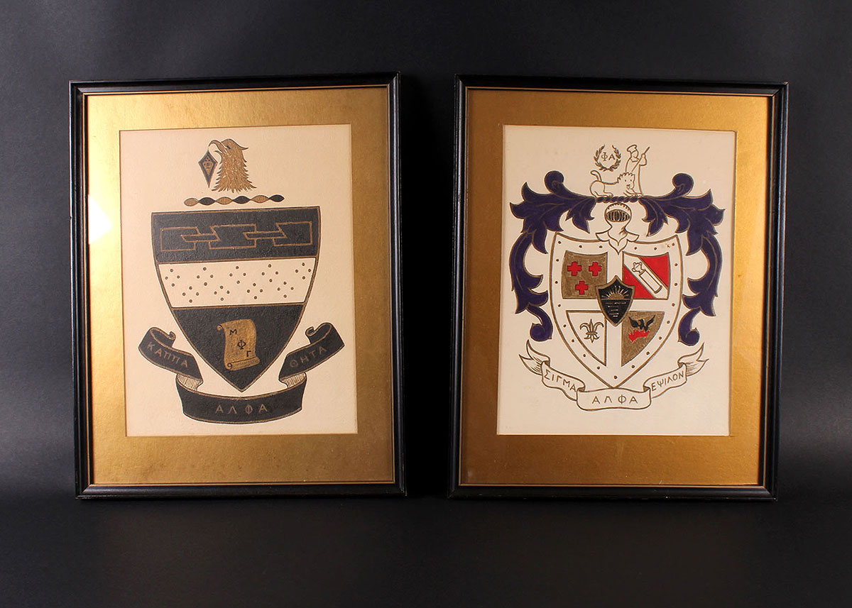 Framed Greek Shield Illustrations