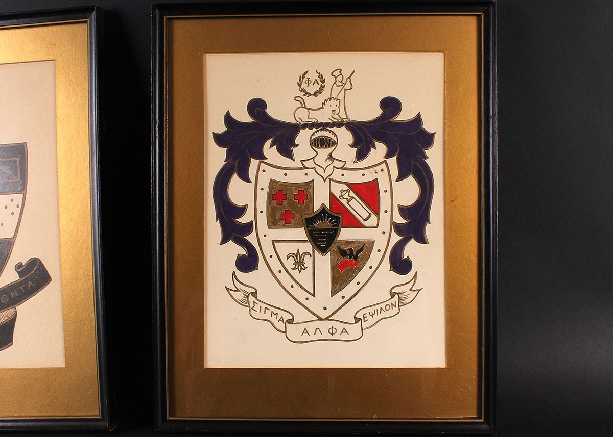 Framed Greek Shield Illustrations