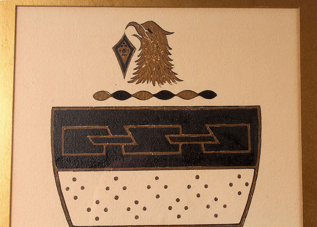 Framed Greek Shield Illustrations