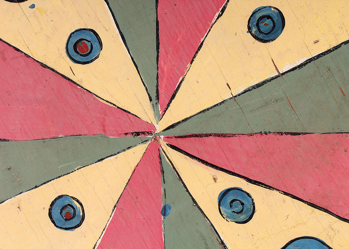 Hand-Painted Wooden Folk Sign