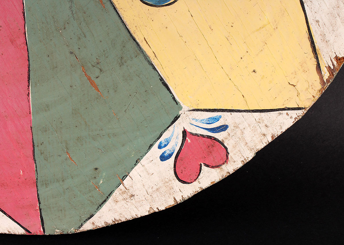 Hand-Painted Wooden Folk Sign