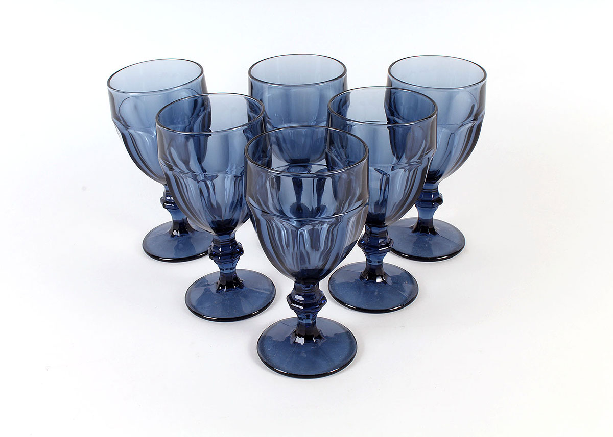 Libbey Duratuff Gibralter Dusty Blue Iced Tea Glasses