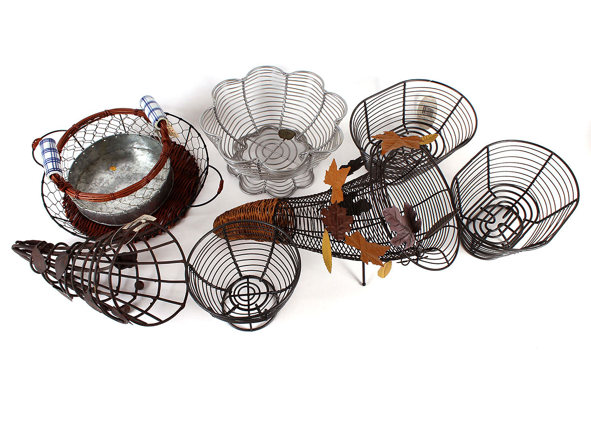 Metal Wire Baskets and Decor