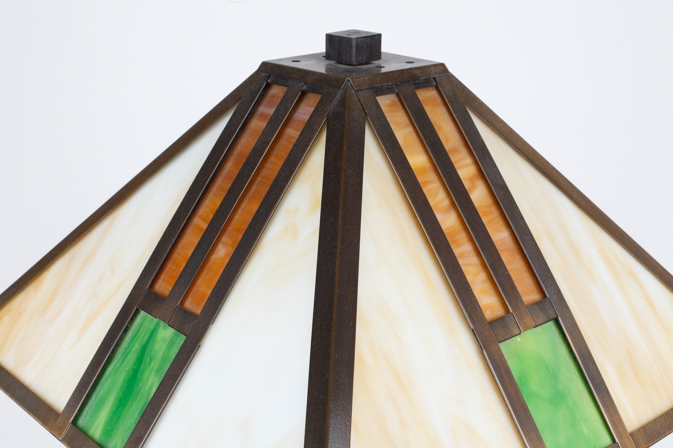 Arts and Crafts Movement Stained Glass Table Lamp