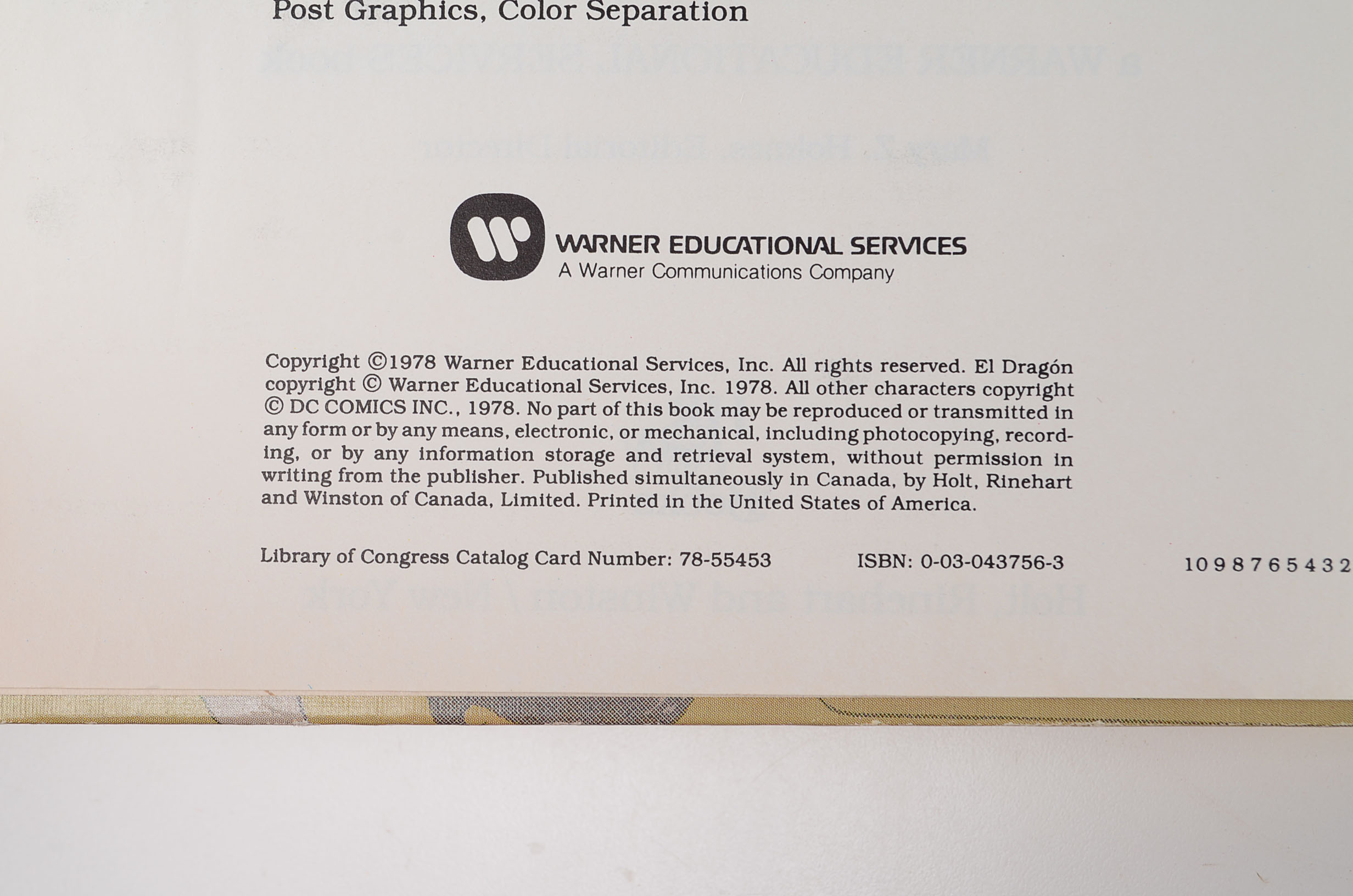 "The Super Dictionary" With DC Comics Reference, circa 1978