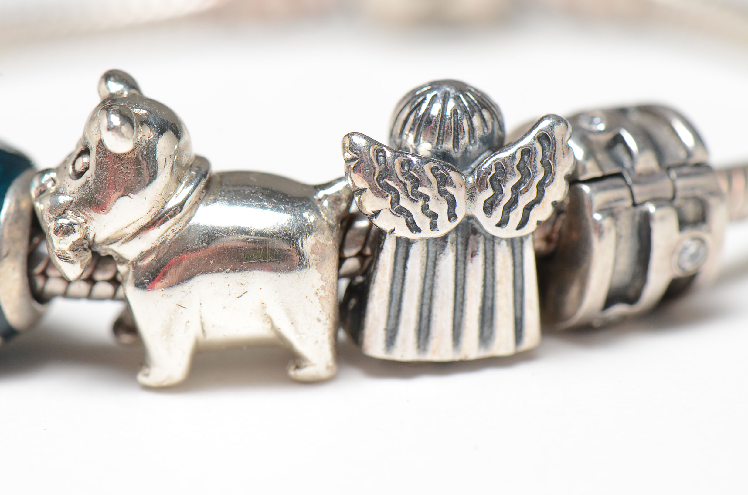 Sterling Pandora Bracelet with Charms