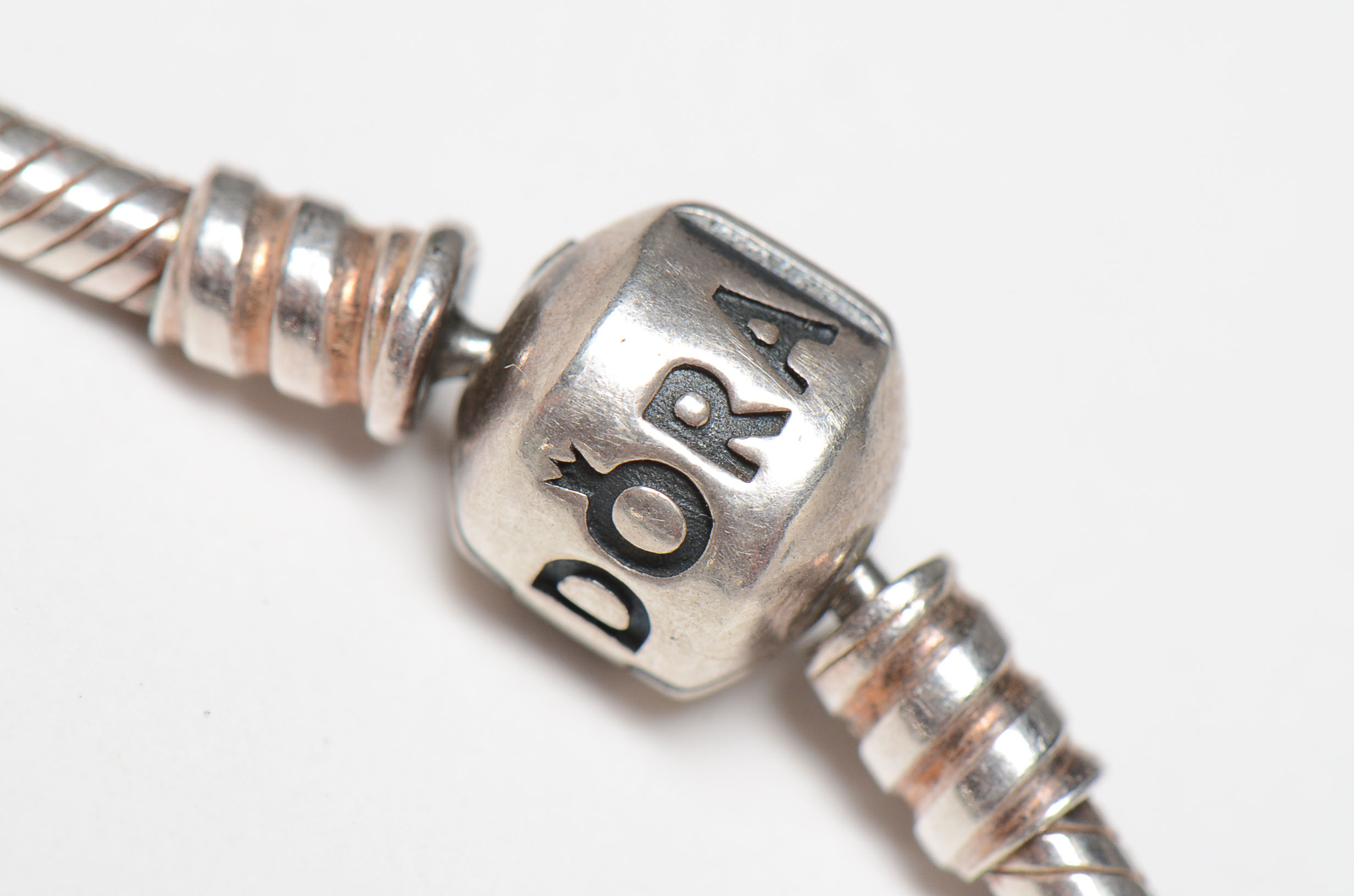 Sterling Pandora Bracelet with Charms