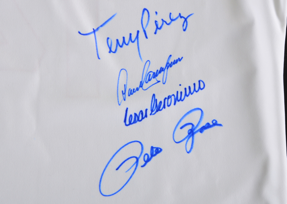 Big Red Machine "Great 8" Signed Rose Jersey