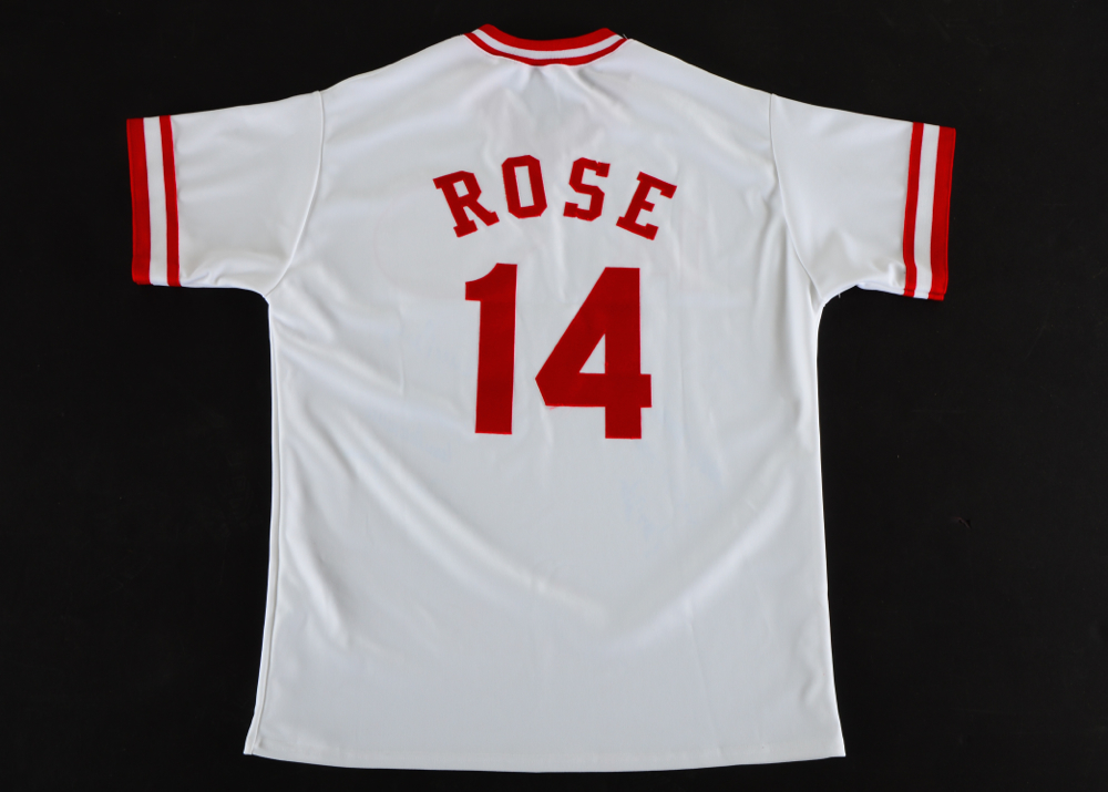 Big Red Machine "Great 8" Signed Rose Jersey