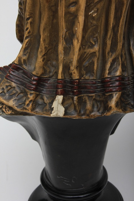 Hand-Painted Moorish North-African Plaster Busts