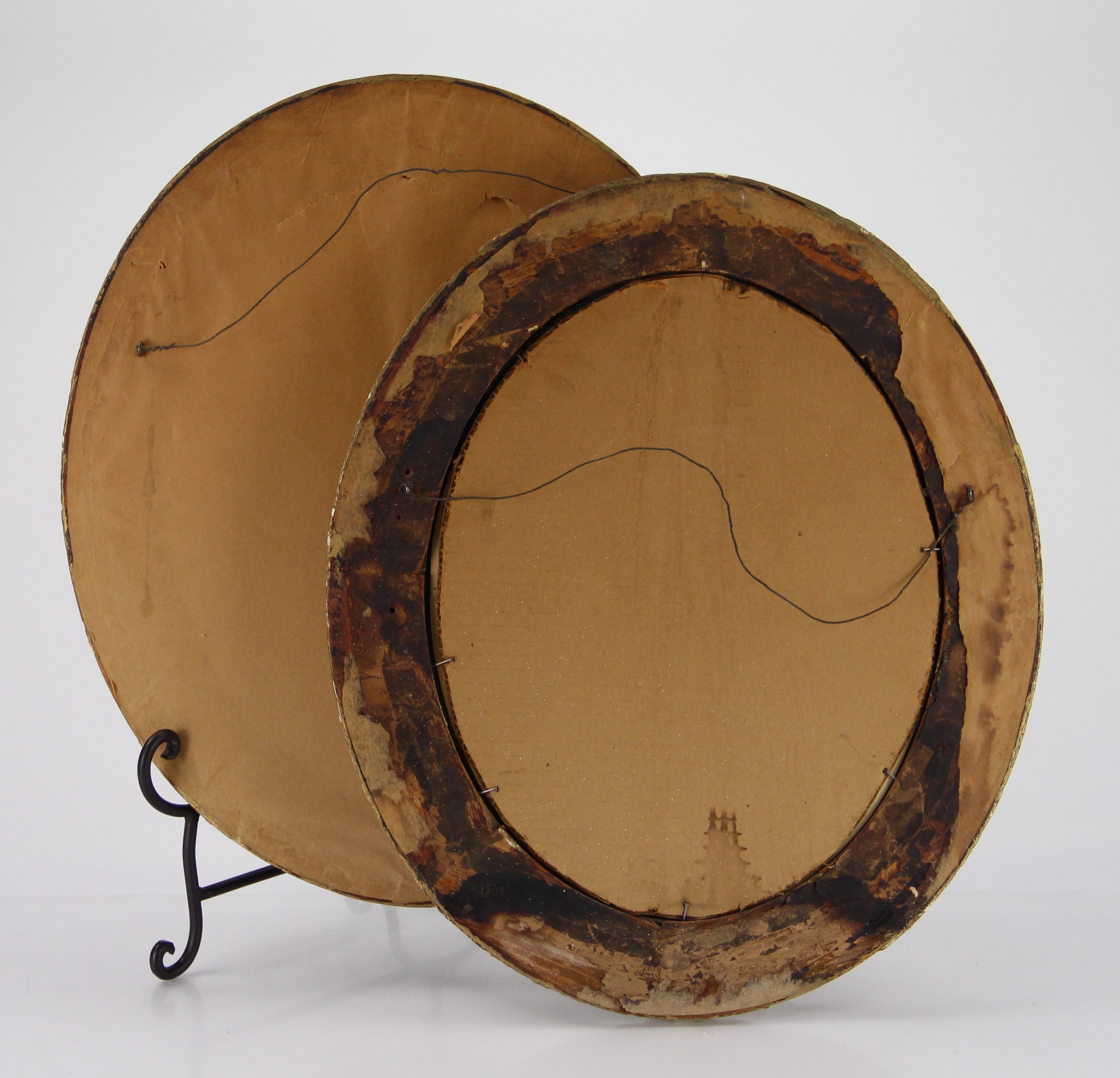 Circa 1940 Hand Tinted Victorian Ladies in Oval Frames