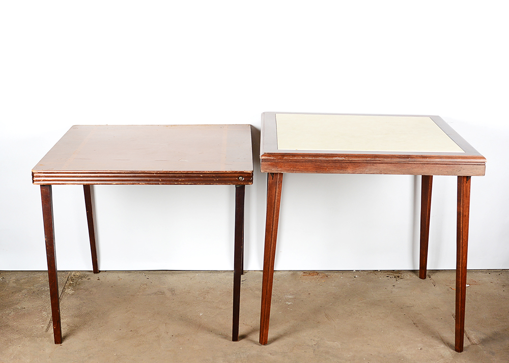 Vintage Folding Wooden Card Table