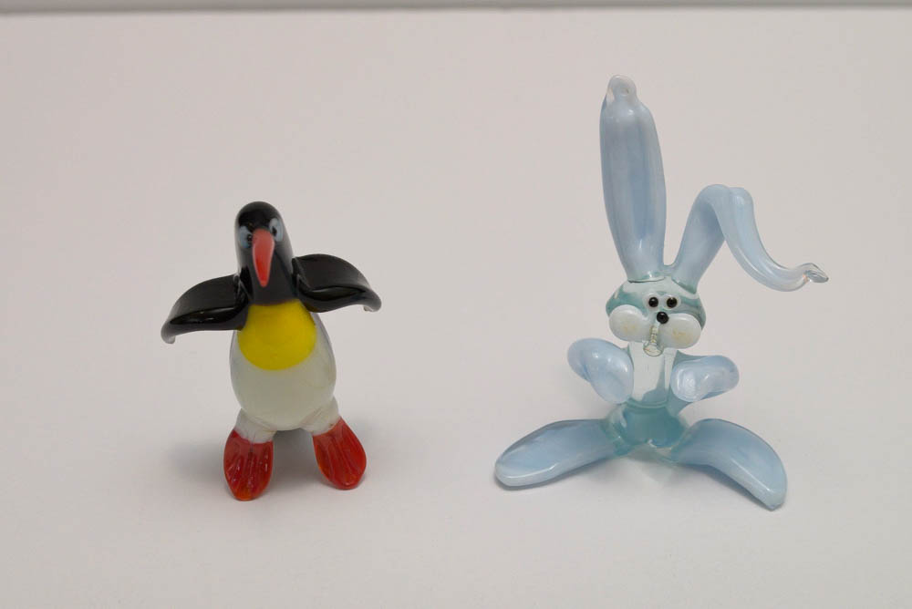 Collection of Vintage Art Glass Animal Figurines
