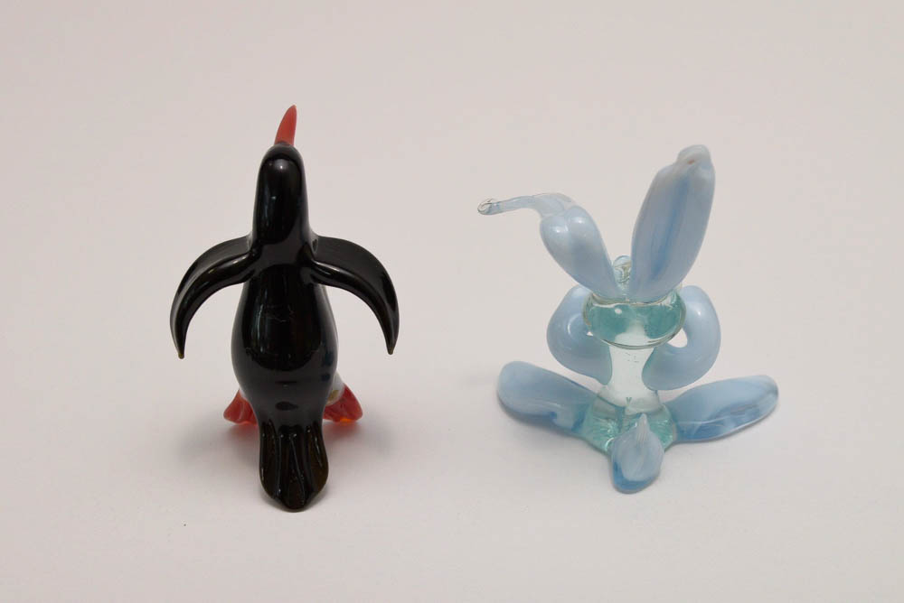 Collection of Vintage Art Glass Animal Figurines