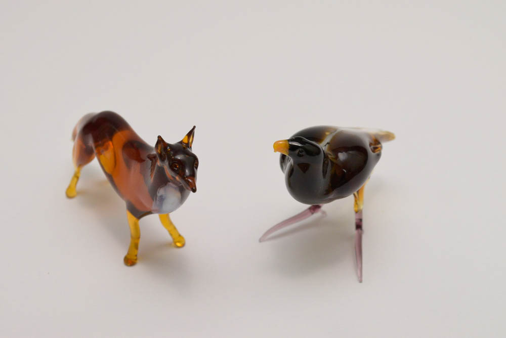 Collection of Vintage Art Glass Animal Figurines