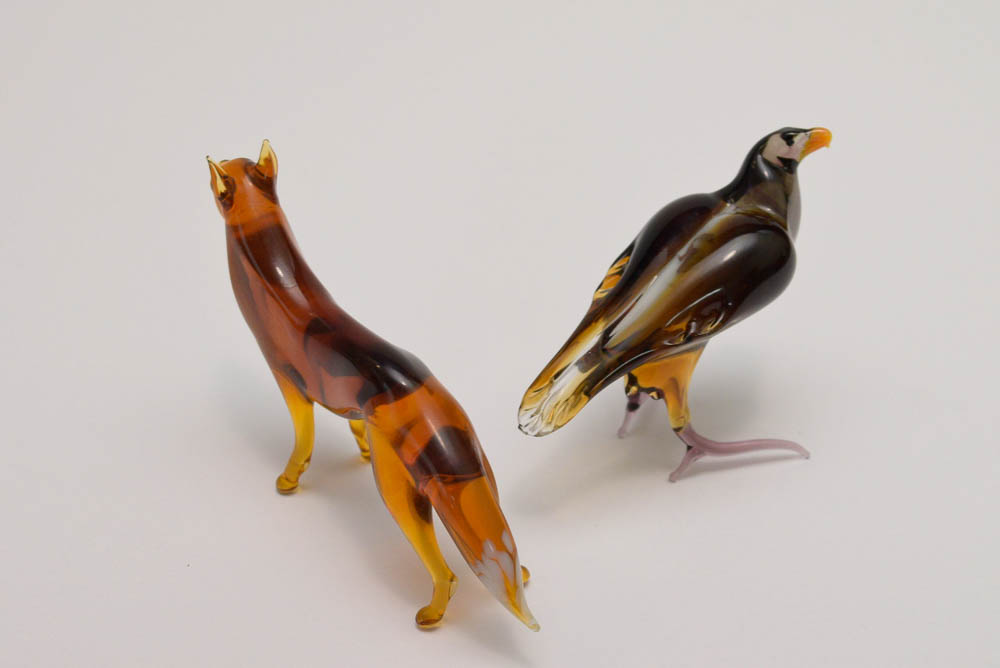Collection of Vintage Art Glass Animal Figurines
