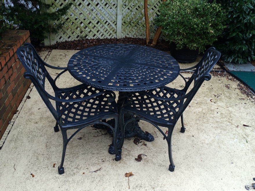 Cast Iron Bistro Table and Chairs