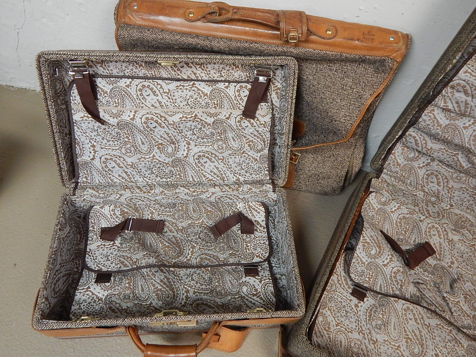 Vintage Hartmann Tweed and Leather Luggage