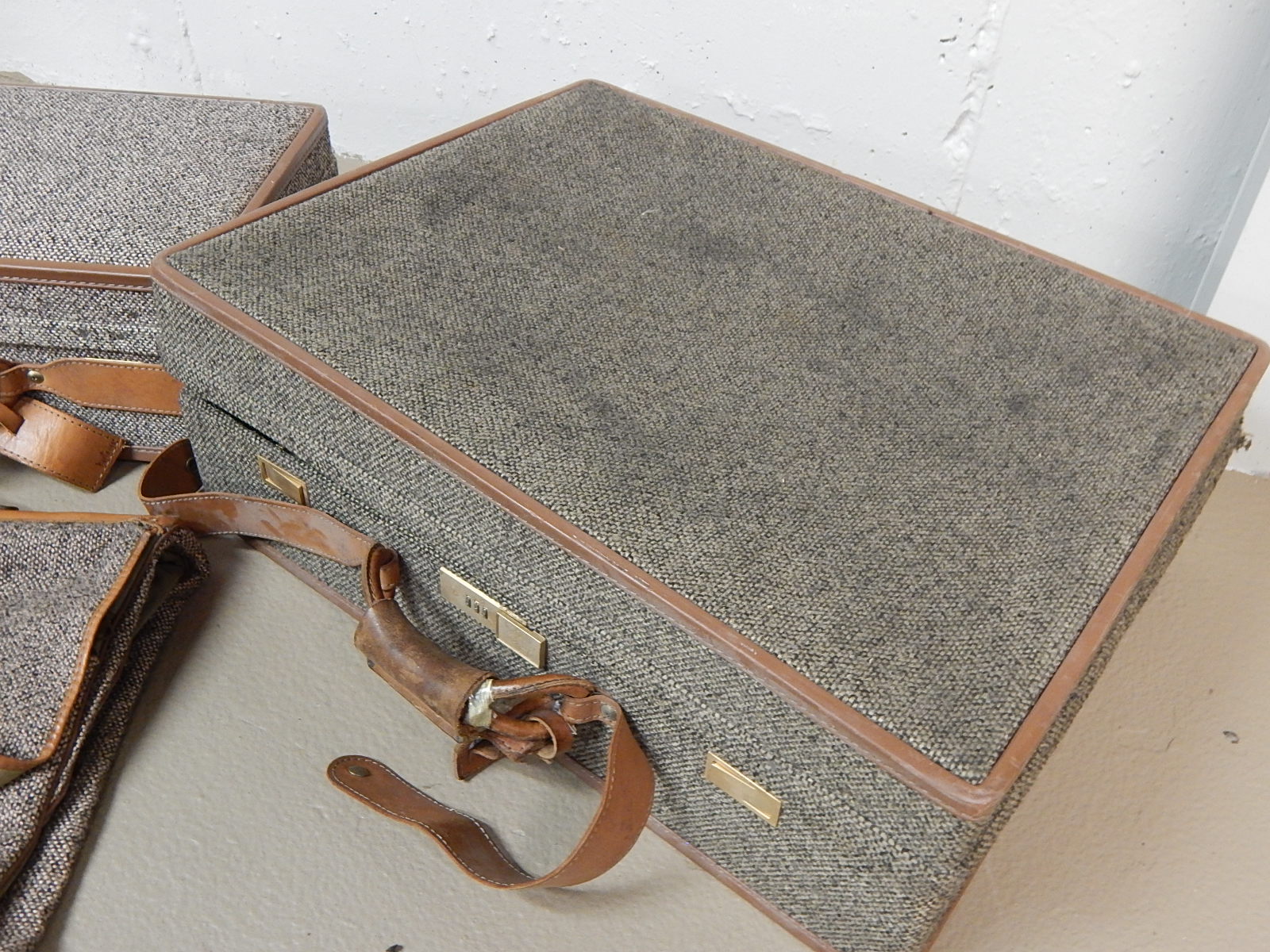 Vintage Hartmann Tweed and Leather Luggage