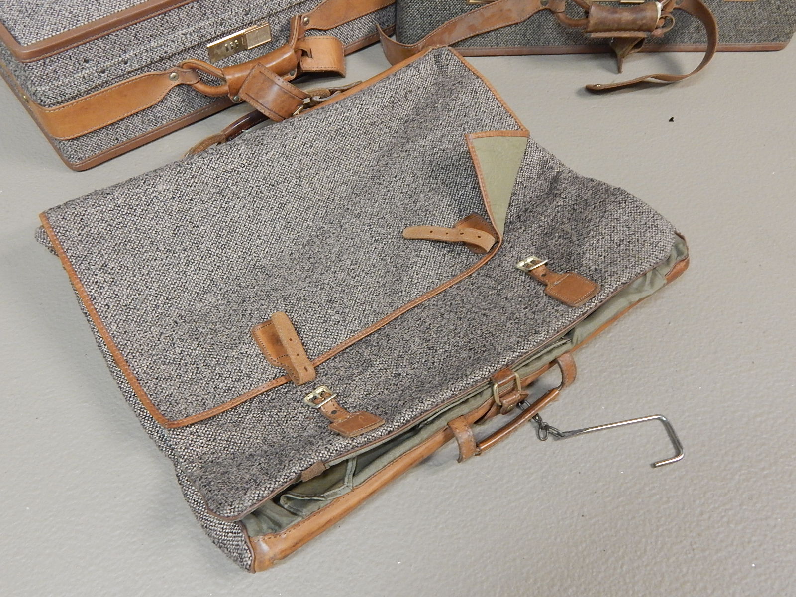 Vintage Hartmann Tweed and Leather Luggage