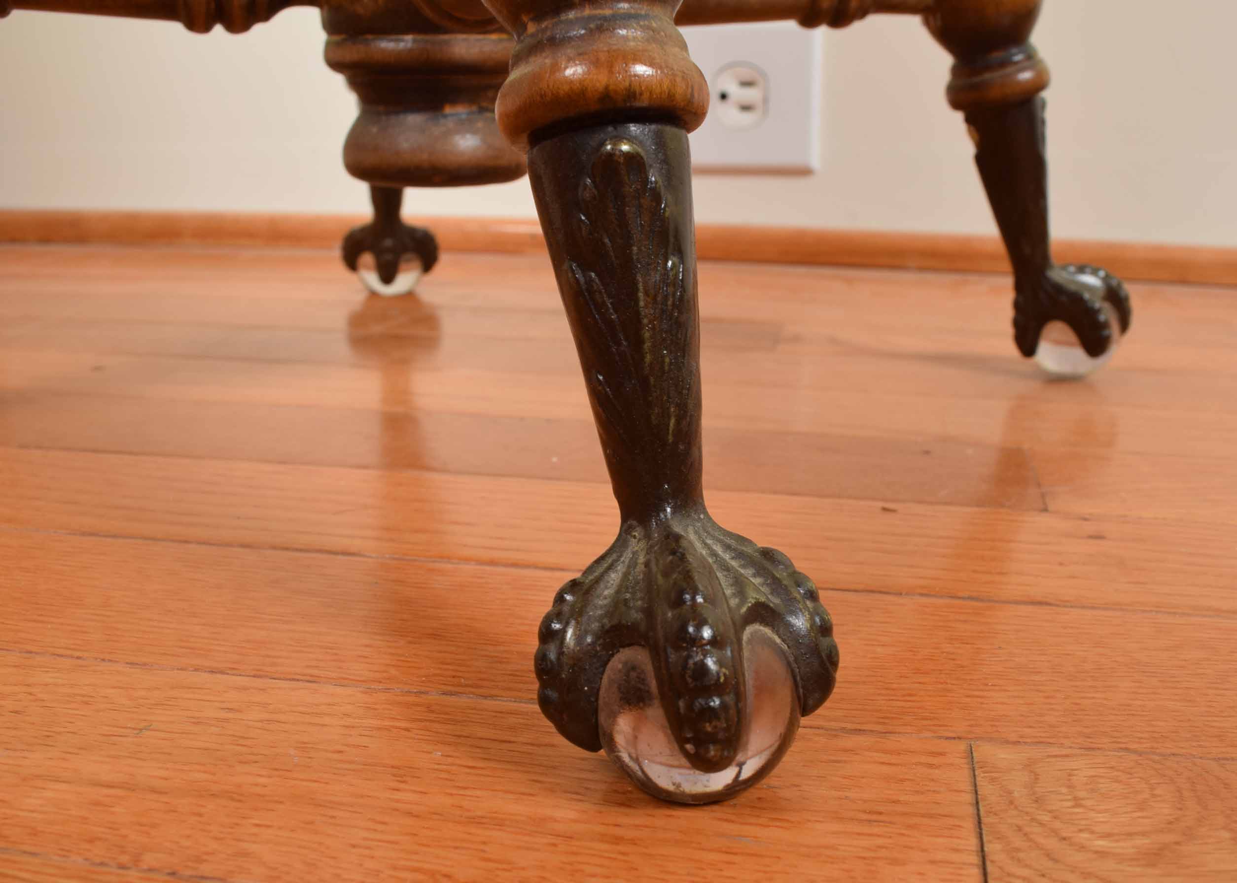 Adjustable Walnut Piano Stool