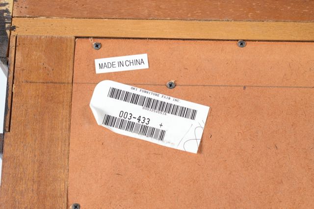 China Display Cabinet and Sideboard with Marble Accents