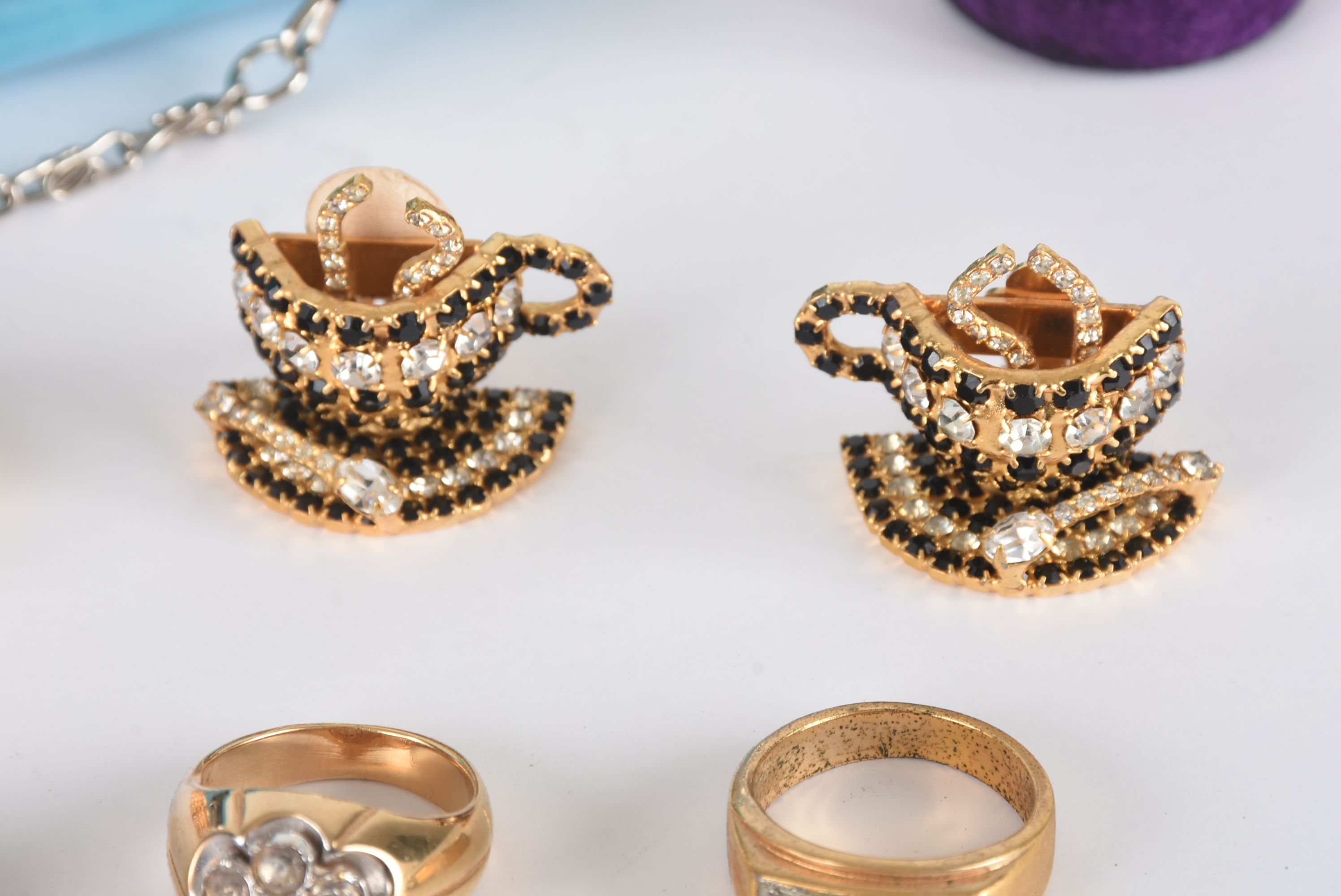 Kate Landry Clutch Purse and Costume Jewelry