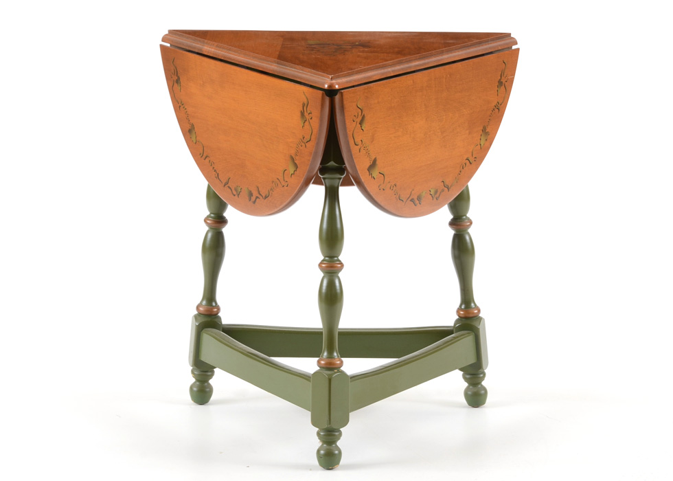 Heywood Wakefield Drop-Leaf Cricket Table