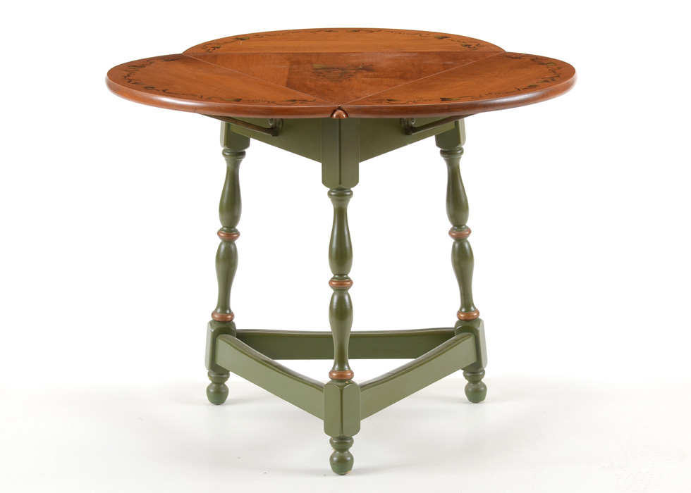 Heywood Wakefield Drop-Leaf Cricket Table
