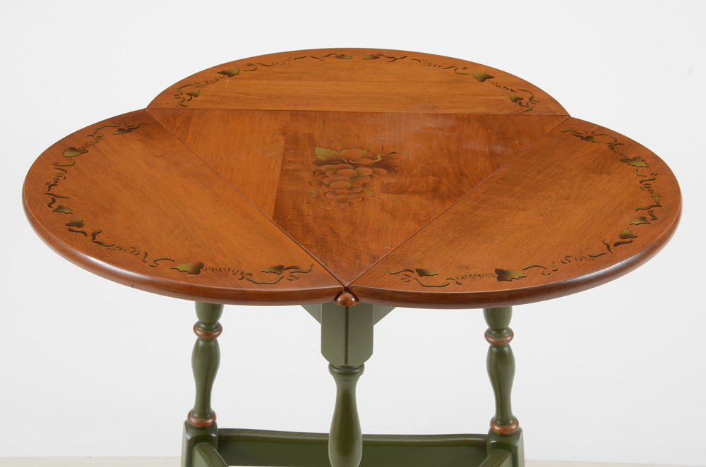 Heywood Wakefield Drop-Leaf Cricket Table