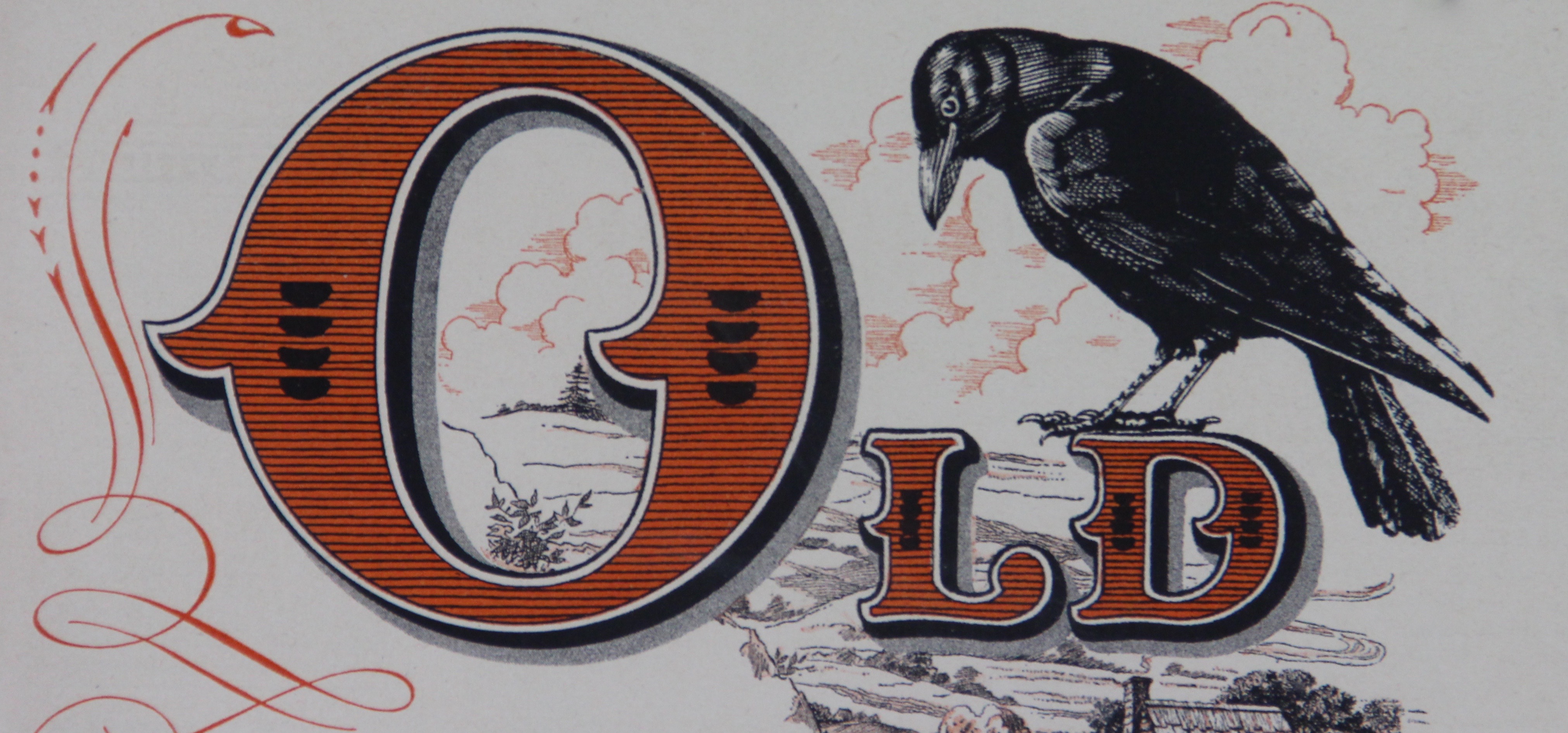 Original Vintage 'Old Crow' Bourbon Whiskey Advertisement