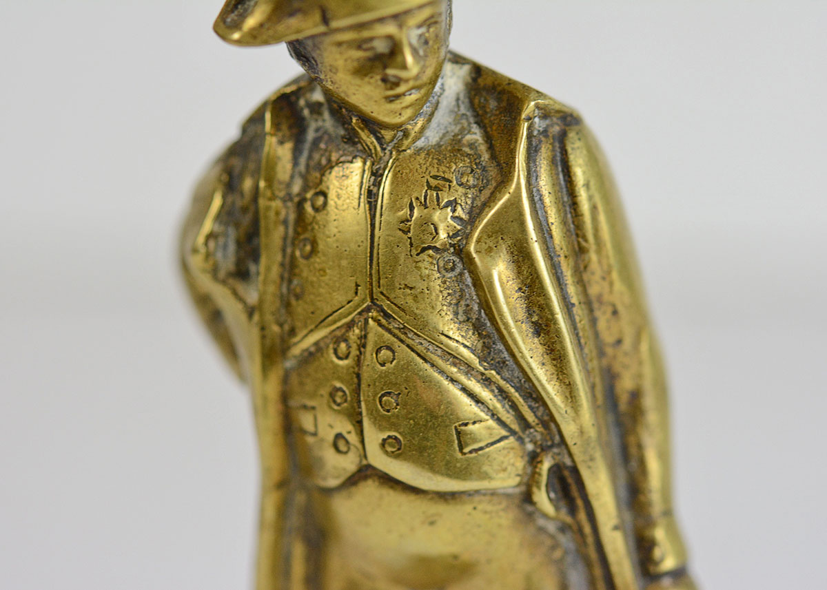Cast Brass Commemorative Waterloo Napoleon Statuette