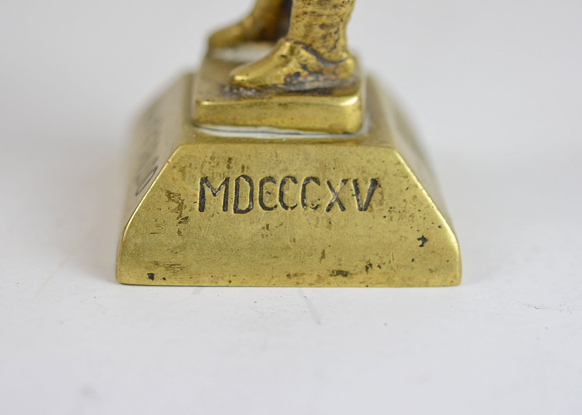 Cast Brass Commemorative Waterloo Napoleon Statuette