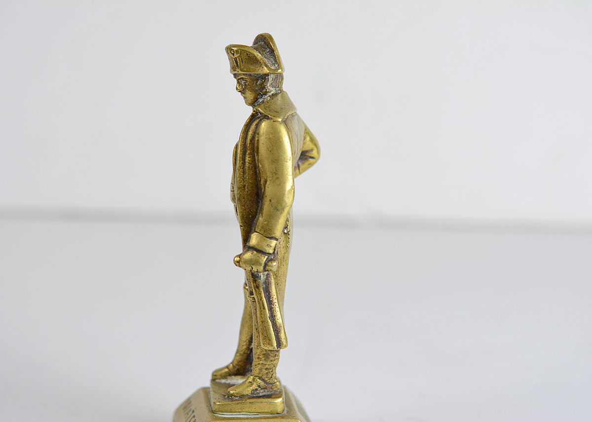 Cast Brass Commemorative Waterloo Napoleon Statuette