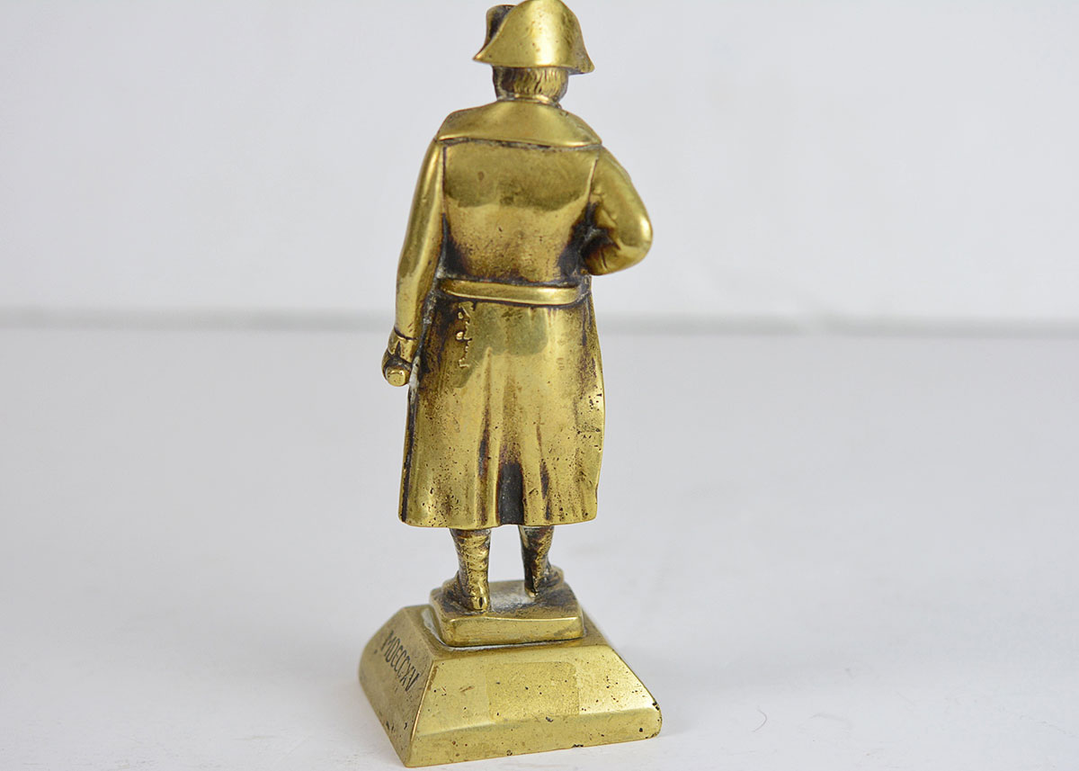 Cast Brass Commemorative Waterloo Napoleon Statuette