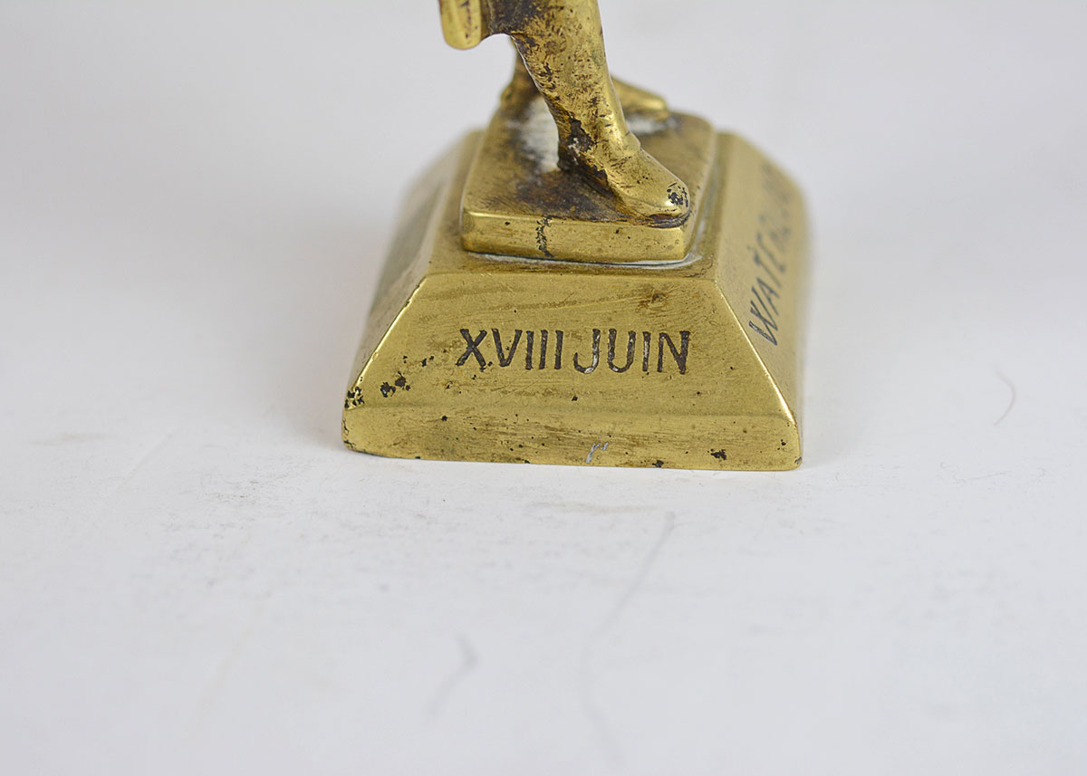 Cast Brass Commemorative Waterloo Napoleon Statuette