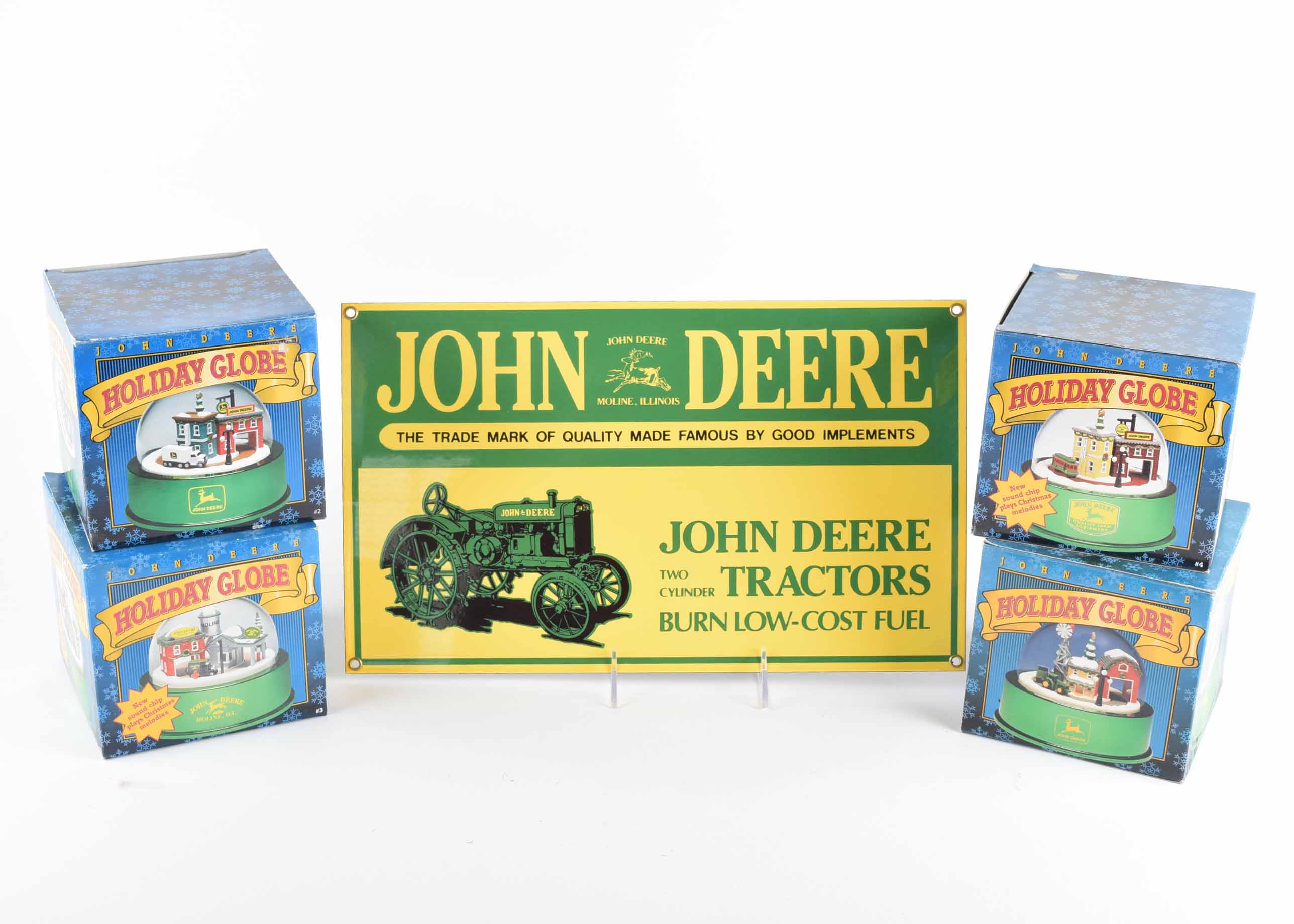 John Deere Holiday Globe Set