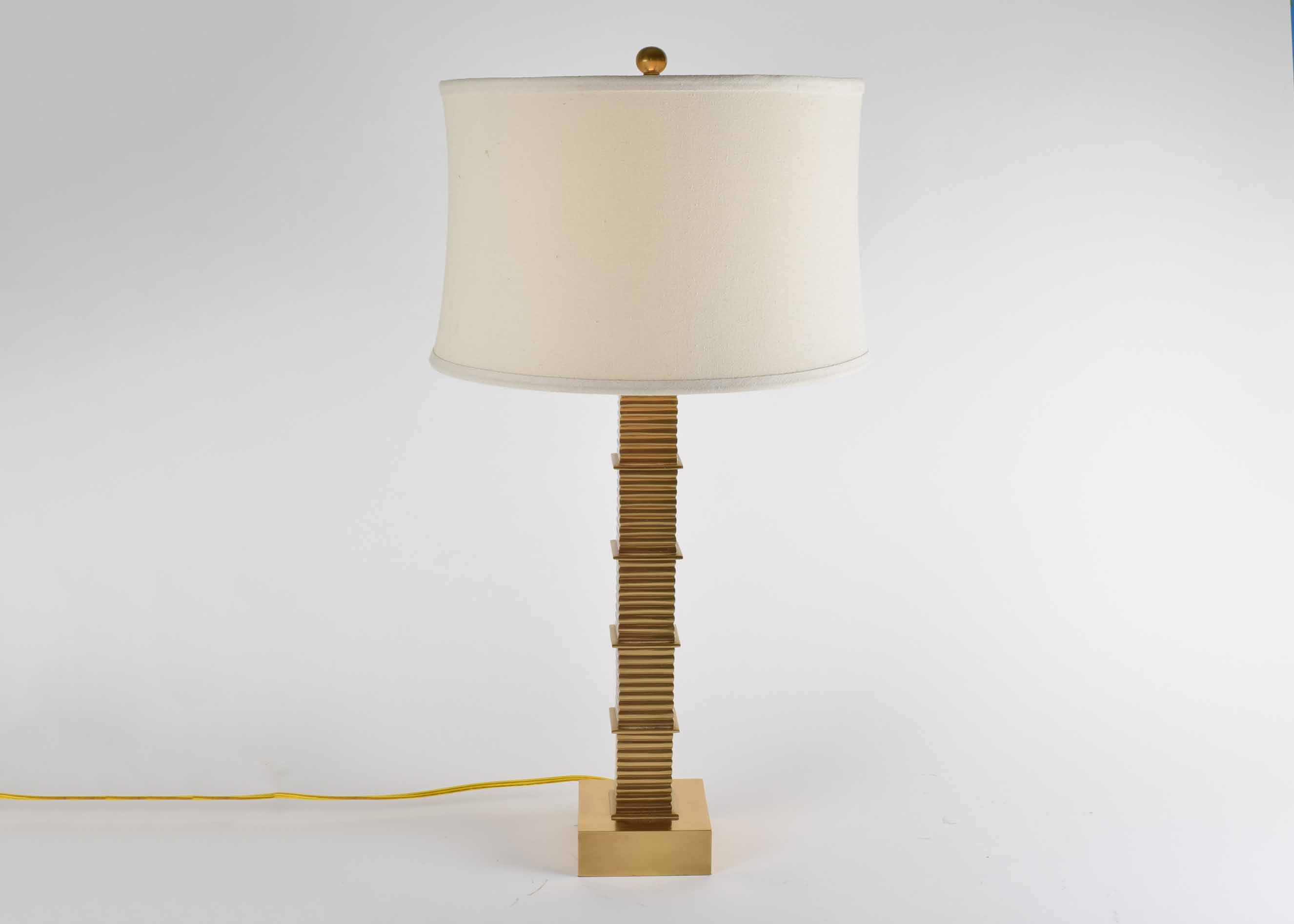 Pagoda Style Brass Table Lamp