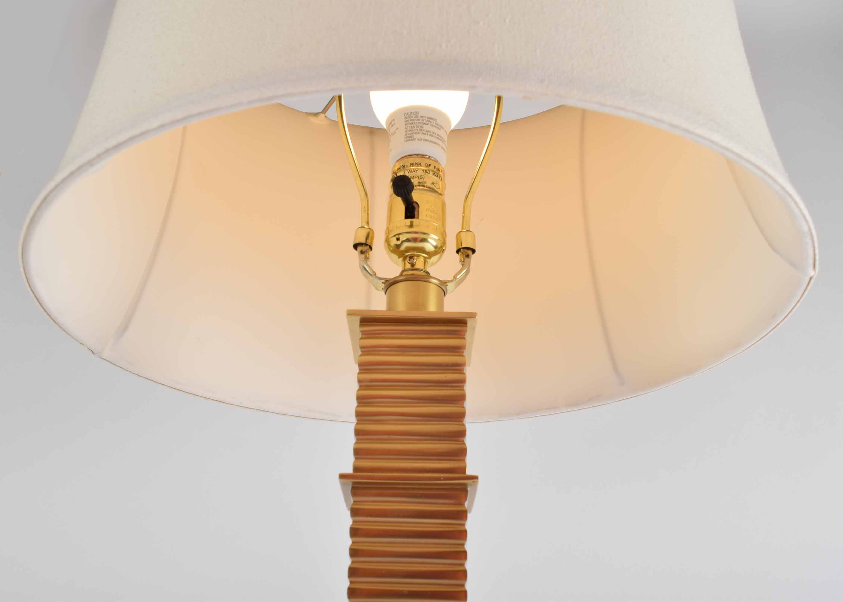 Pagoda Style Brass Table Lamp